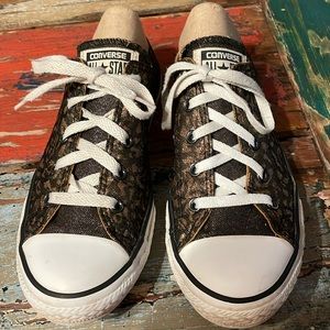 Converse Youth Leopard Shimmer animal print sneaker